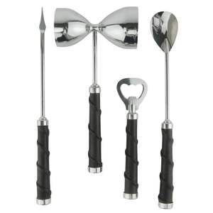 Elegante Juego de Herramientas de Barra de Metal Moderno y Ecológico, Accesorios de Barman de Acero Inoxidable Diseñados para Mezclar Cócteles en Casa - Product Image 3