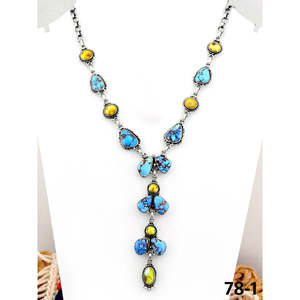 Collier artisanal en argent sterling Palomino avec motif Golden Hills, collection culturelle du Sud-Ouest - Product Image 1