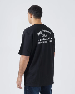 Camiseta de algodón negra con logotipo impreso personalizado para hombre de alta calidad, serigrafía de estilo informal pesado, venta al por mayor en blanco 2025 - Product Image 3
