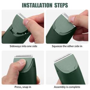 Lames de rechange hygiéniques en céramique vertes pour tondeuse corporelle et tondeuse à cheveux - Product Image 3