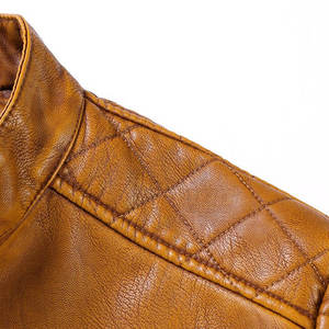 Chaqueta de cuero de invierno de alta calidad para hombre, ropa de moda suave y ecológica, manga larga, último estilo, novedad - Product Image 4