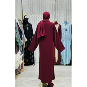 Abaya de mariage traditionnelle musulmane de Dubaï, de haute qualité, modeste, perlée et pailletée, à manches longues, faite à la main, pour femme, en polyester respirant, col en V - Product Image 3