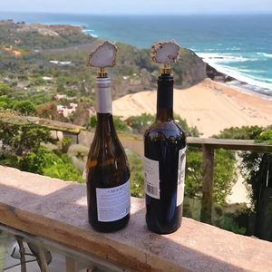 Antique Crystal <b>Wine</b> Bottle Stoppers With Gemstone Champagne Stopper for Bottle Gold Geode Decorative for Club Bar Venues - Product Image 5