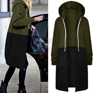 High Quality Women's Long Casual Knitted Printed Hooded Front Logo New Autumn Collection Hot Selling Durable Hoodies - Product Image 4