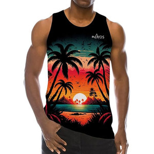 Camiseta Deportiva Casual de Punto, Ligera, Transpirable y de Secado Rápido, 100% Algodón, Sin Mangas, para Hombre, Servicio Personalizado OEM - Product Image 6