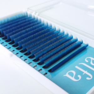 Extensions de cils ombrés naturels faits à la main pour la fête d'Halloween 0.10mm Mix 8-15 Blue Light Caractéristiques Box Packaging Made in Vietnam - Product Image 4