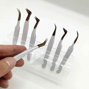 Pinces à épiler professionnelles de qualité supérieure Kaamir Instruments, en acier inoxydable japonais, anti-magnétiques, avec poignée confortable, pointe lisse - Product Image 3