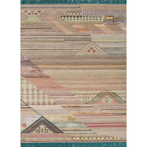 Tapis Manchaha 9x12 noué à la main en laine et soie de bambou, motif géométrique, pour salon et couloir, rectangulaire, Les-2075, gris et noir - Product Image 1