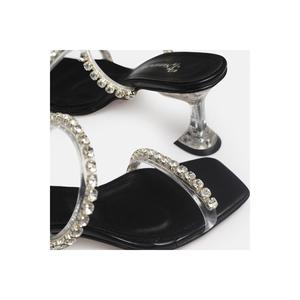 Ciabatte da donna di grandi dimensioni con pietre 41-42-43-44-nero - Product Image 1