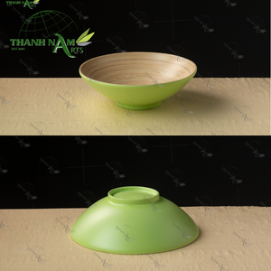 Bol en bambou Solace personnalisable fait à la main vaisselle écologique classique OEM pour salade soupe nouilles - Product Image 1