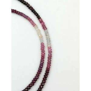 Cuentas de Rubí Natural Facetadas en Forma de Rondelle, 3.5-4.5 Pulgadas, Corte Trillion Asscher Brillante y Radiante - Product Image 3