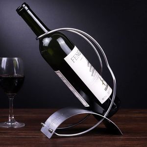 Metal Wine Bottle Rack Creative Metal Single Wine Bottle Holder Home Decoration Spring <b>Tricycle</b> Style Wine Stand - Product Image 1