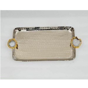 ถาดเสิร์ฟอาหารอลูมิเนียมแฟนซีถาดโลหะชุบนิกเกิลคุณภาพสูงถาดเสิร์ฟโลโก้ปรับแต่งได้ - Product Image 3