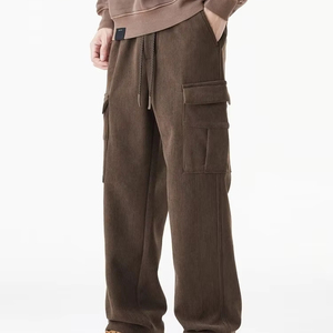 Men Multi-Pockets <b>Fleece</b> <b>Liner</b> Knit Cargo Pants men's pants men's trousers - Product Image 2
