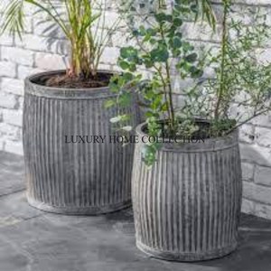 Premium Metal <b>Galvanized</b> Garden Plant <b>Tub</b> for Rustic Farmhouse Decor and Elegant Landscaping Designs - Product Image 3