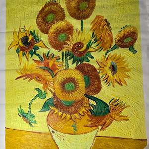24,5 pollici × 36in dipinto a mano Van Gogh olio di girasole su tela decorazione murale in stile classico con soggetti floreali stampa fatta a mano - Product Image 1