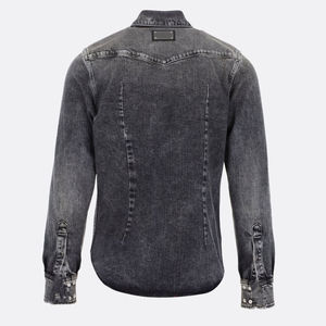 Chaqueta de Cuero y Lona para Hombre, Estilo Urbano, Cuello Alto, Diseño Frontal con Logotipo Personalizado Vintage, Transpirable - Product Image 3