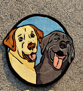 Tapis personnalisé multicolore fait à la main à forte demande cu Tapis à marguerites tuftées avec bords festonnés Salon doux - Product Image 3