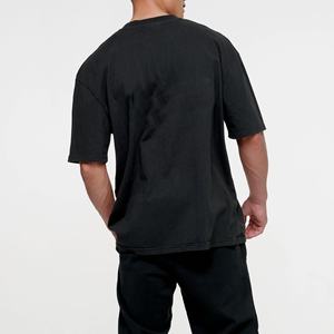 เสื้อยืดคอกลมทรงสปอร์ตผ้าคอตตอนคุณภาพสูง 100% แต่งขอบตัดสี ทรงโอเวอร์ไซส์ ไซส์พลัส สไตล์สตรีทแวร์ รับสกรีนโลโก้ เสื้อยืดลำลองใส่สบายสำหรับฤดูร้อน - Product Image 4