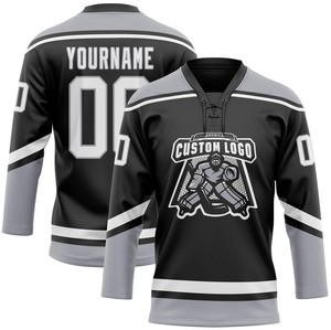 Maillot de hockey sur glace à dentelle personnalisée avec logo, service OEM direct d'usine, approvisionnement en vrac, vêtements personnalisés - Product Image 3