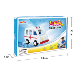 Puzzle 3D Ambulance Jouet pour Enfants, Ensemble de Jeu Véhicule Éducatif en Plastique, Conception Sûre et Non Toxique - Product Image 6