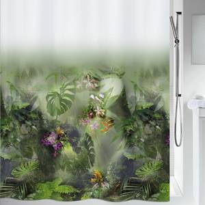 Spirella Jungle Collection, Rideau de douche textile 180 x 200, 100% polyester, Vert - Product Image 3