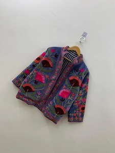 Handmade Soft <b>Velvet</b> Fabric <b>Jacket</b> Short <b>Jacket</b> TNT Handmade Suzani Embroidery Bomber Floral <b>Jacket</b> For <b>Womens</b> - Product Image 3