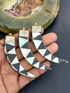 สร้อยคอชุบทองทันสมัยสำหรับงานแต่งงานงานปาร์ตี้และงานหมั้นคุณภาพสูงจี้มุก - Product Image 3