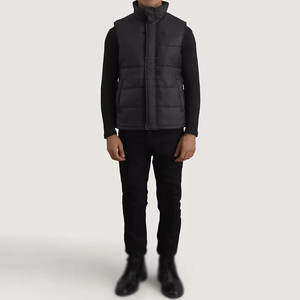 Blouson sans manches d'hiver 2025 pour homme, design décontracté surdimensionné, logo frontal, tissu respirant et écologique en nylon/polyester - Product Image 3