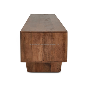 Gabinete de almacenamiento de Panel de madera de teca moderno Soportes de TV Unidad de medios de entretenimiento para el hogar Apartamento Hotel Villa Uso Sala de estar Dormitorio - Product Image 4