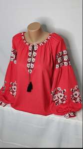 Robes Ukrainiennes Brodées Florales à Manches Longues pour Femme, Occasion de Designer, Manches Brodées, Robe Col pour Femme - Product Image 5