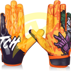 Gants de football professionnels en silicone antidérapant de qualité supérieure pour adultes, fabriqués par les meilleurs fabricants, pour le rugby et le football américain - Product Image 2