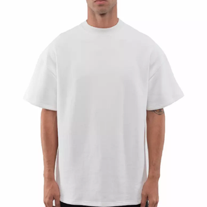 Camisetas de hombre con logotipo personalizado de alta calidad, Camiseta 100% algodón con estampado de cuello redondo liso, Camiseta básica, precio al por mayor - Product Image 1