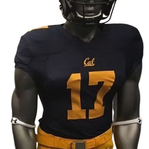 Maillot de football vierge en maille, maillot de football américain uni, hip-hop, entraînement sportif, t-shirt de football pour adultes/jeunes - Product Image 1