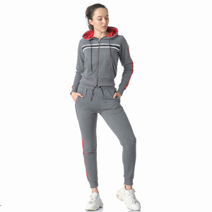 Jogging / Running Wear Chándales Color gris Slim Fit Diseño Chándales flexibles con logotipo personalizado - Product Image 1
