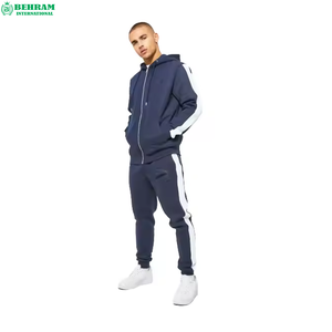 Survêtements de luxe personnalisés 100 % coton, écologiques, respirants, style streetwear, avec taille élastique, grandes tailles, pour l'hiver - Product Image 3