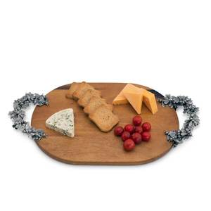 Tabla de queso de bambú de madera al por mayor de fábrica, herramienta de corte con forma de tabla de pan con mangos de acero inoxidable para uso en la cocina - Product Image 5