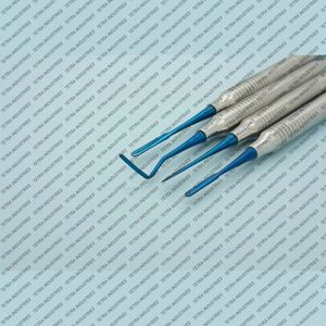 Juego de 4 periotomos manuales recubiertos de titanio #1 & #2 Instrumentos dentales reutilizables anteriores y posteriores Agarre ergonómico Certificado CE - Product Image 6