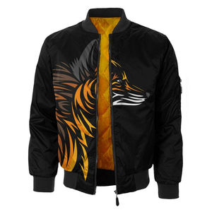 Chaqueta de Béisbol de Cuero Personalizada de Alta Calidad para Hombre, con Cierre, Cuello Alto, Color Sólido, Estilo Vintage, con Letras Bordadas, Estilo Urbano - Product Image 1