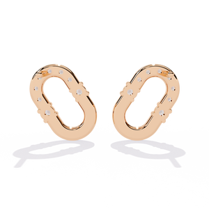 Boucles d'oreilles en or 18 carats avec diamants et pierres précieuses de laboratoire - Product Image 2