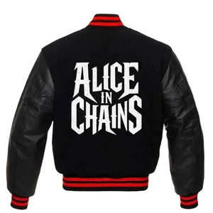 แจ็คเก็ตบอมเบอร์วาร์ซิตี้ผ้าวูลพรีเมียม ดีไซน์เลตเตอร์แมนสุดเท่ พร้อมกระดุมแป๊ก - Product Image 4