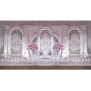 Elegante Ventana de boda Marco trasero Escenario Boda asiática Gran escenario italiano Evento DE BODA Escenario temático blanco - Product Image 1