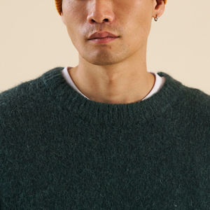 เสื้อสเวตเตอร์ผ้าขนแกะแขนยาวสำหรับผู้ชายเสื้อสเวตเตอร์ผ้าขนแกะแบบลำลองเปิดไหล่ตกขนาดใหญ่ - Product Image 5