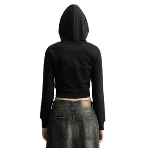 Nouvel arrivage de sweats à capuche élégants lavés à l'acide pour femmes Logo personnalisé sweat à capuche imprimé brodé en pur coton hiver 2026 - Product Image 6