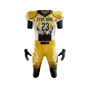 Nuevo diseño personalizado poliéster transpirable uniforme de fútbol americano logotipo personalizado púrpura/negro colores tamaños personalizados al por mayor - Product Image 3