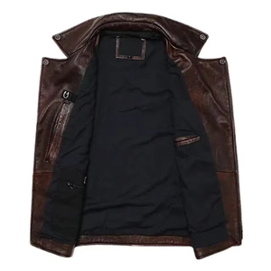 Chaleco de Cuero Casual para Hombre de Invierno, de Alta Calidad y Diseño Personalizado, con Triple Botonadura y Lona Transpirable - Product Image 3