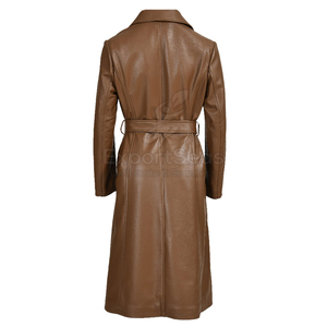 Abrigo de Cuero Personalizado para Mujer, Modelo 2025, Gabardinas de Cuero para Invierno, Chaquetas de Cuero para Mujer a Precio Económico, Venta al por Mayor OEM - Product Image 2