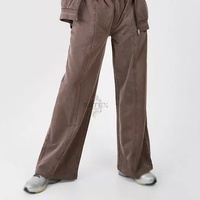 Ensemble de survêtement décontracté pour femme, style streetwear, comprenant un sweat à capuche oversize zippé effet délavé vintage et un pantalon de survêtement large