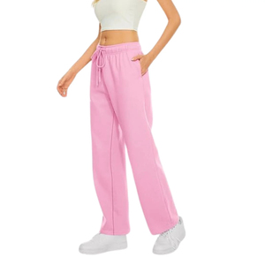 Pantalones Deportivos Acampanados de Alta Calidad para Mujer, Algodón Transpirable, Tela Suave, Pierna Ancha y Recta, Pantalones Deportivos para Mujer - Product Image 4