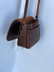 High Quality Vintage Brown Leather Casual Crossbody Shoulder Bag LCS-0024 Fashionable Lady's Messenger Bag for Office <b>Travel</b> - Product Image 5